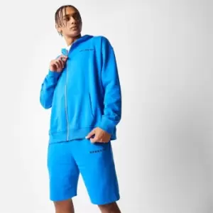 Image of Mennace Relaxed Fit Zip Through Hoodie - Blue