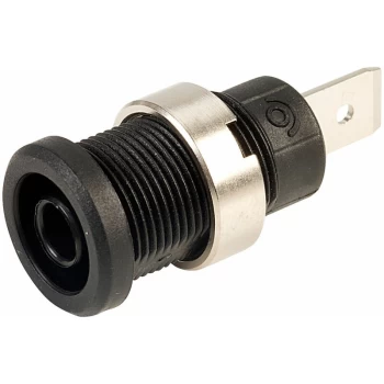 Image of 3266-C-N Black Shrouded Socket (6.3mm Faston) - PJP