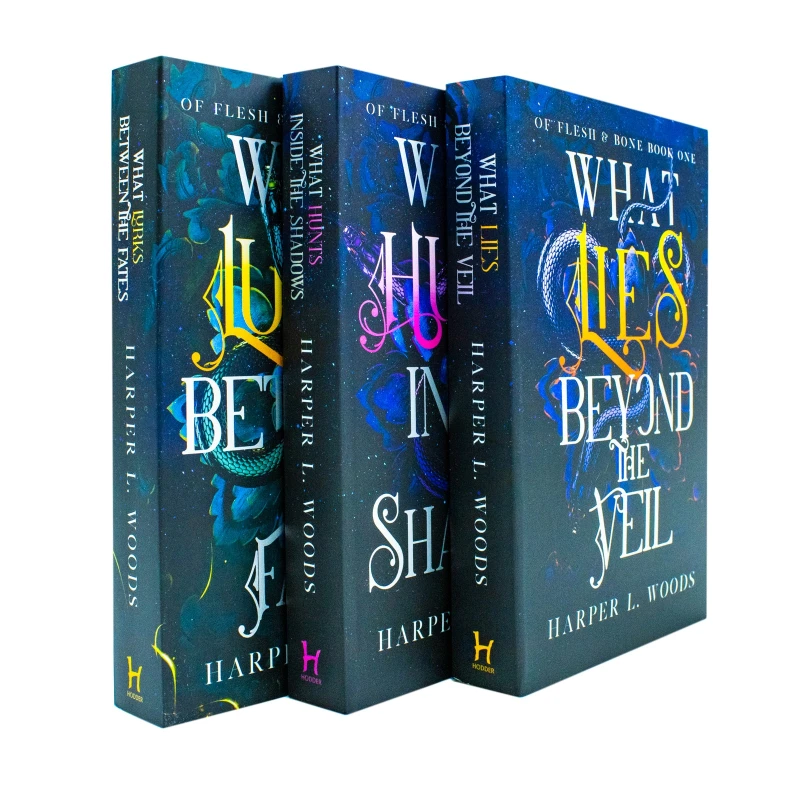 Image of Of Flesh And Bone Series Collection Harper L Woods What Lies Beyond The Veil And What Hunts Inside The Shadows Harper L. Woods Books