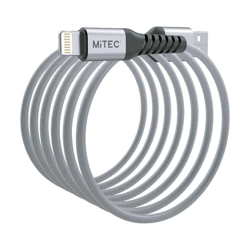 Image of MiTEC Unbreakable Lightning to USB-A - 1m Silver Silver One Size