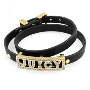 Image of Ladies Juicy Couture Gold Plated Pave Juicy Double Wrap Bracelet