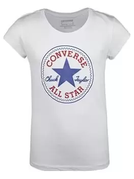 Image of Converse Older Girls Chuck Patch T-Shirt - White