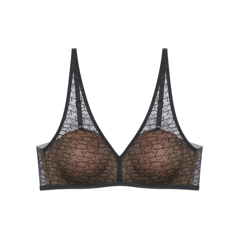 Image of Triumph Signature Sheer Bra Without Underwiring Black Women 38C;34D;38D