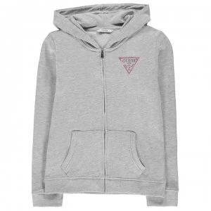 Image of Guess Zip Up Fleece - Grey Marl M90