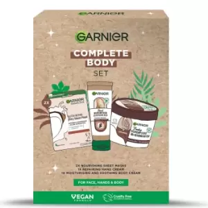 Image of Garnier Complete Set for Face, Hands and Body to Nourish Dry and Dull Skin