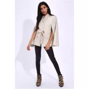Image of I Saw It First Belted Cape Coat - Beige