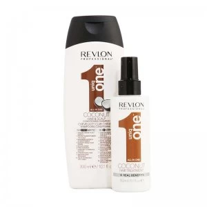 Image of Revlon Uniq One Coconut Shampoo and Treatment 2pc Set