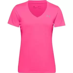 Image of Under Armour Tech Solid T Shirt Ladies - Pink