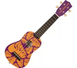 Image of THE BEATLES BEATUK2 Acoustic Ukulele - Rubber Soul, Orange,Purple,Patterned