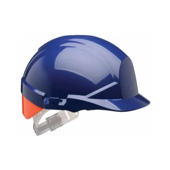 Image of Reflex Blue Mid-peak Helmet with Silver Rear Reflective Flash S12BSA - Centurion