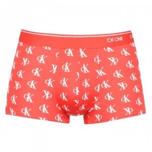 Image of Calvin Klein Print Boxers - Repeat Red Logo