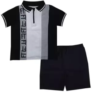 Image of Firetrap Polo And Shorts Set Infant Boys - Black