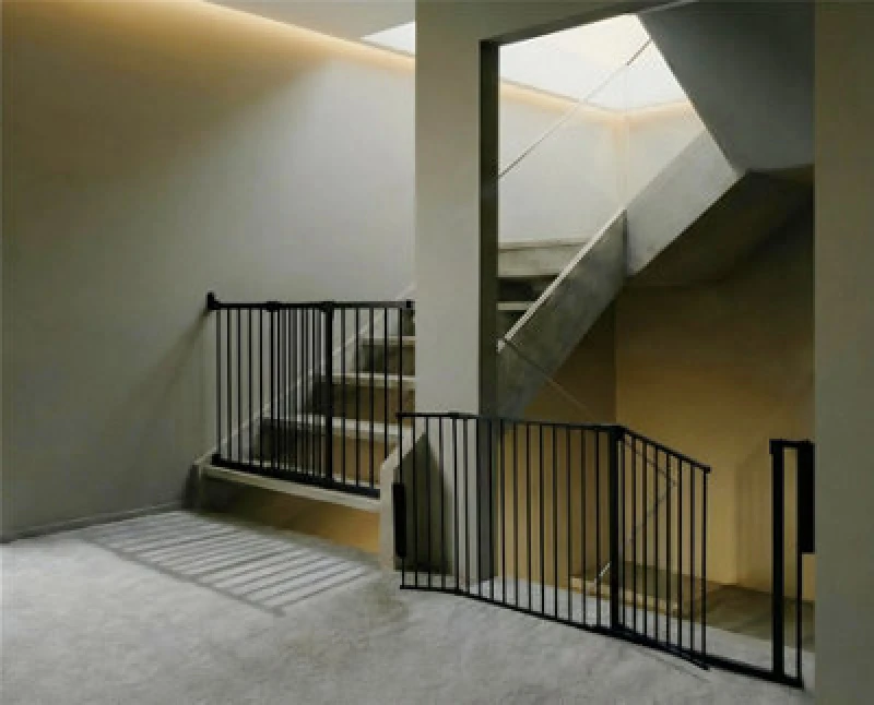 Image of Safetots Solution For Up And Down Staircases, Black, Multi Panels, Up To 187Cm, And, Screw Fit Gate, 67Cm - 105.5Cm