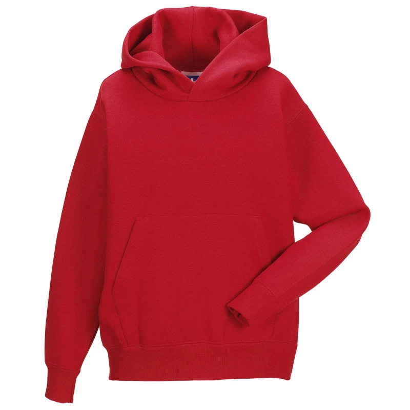 Image of Jerzees Schoolwear Jerzees Schoolgear Hooded Sweatshirt in Red Size: 3-4 Years Red Unisex 3-4 Years