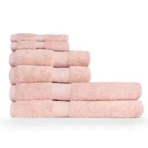 Image of Cleopatra Egyptian Cotton 6 Piece Face/Hand/Sheet Towel Set Blush