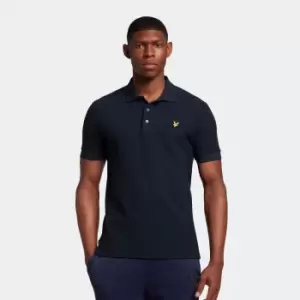 Image of Mens Fine Textured Polo Shirt - Dark Navy - S