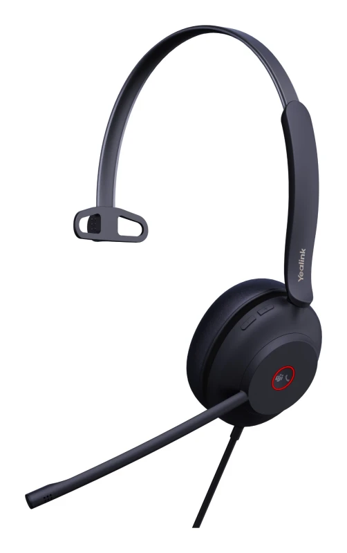 Image of Yealink UH37 Wired Mono On-ear Headset MS Teams USB Black 1308103 1308103