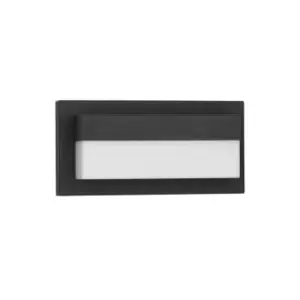 Image of Clovis 29cm Outdoor Modern Wall Lamp Sandy Black Aluminium LED 18W 2132Lm 3000K IP65 - Merano