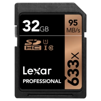 Image of Lexar Professional 32GB Class 10 UHS-I 633X Speed (95MB/s) SDHC Flash Memory Card