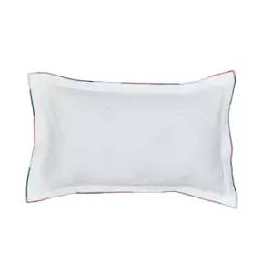 Image of Ted Baker Magnolia Embroidery Oxford Pillowcase, White