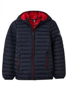 Image of Joules Boys Cairn Packaway Padded Coat - Navy