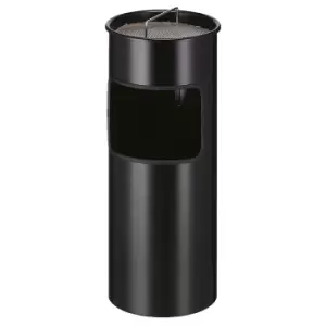 Image of Combination ashtray, capacity 30 l, HxØ 613 x 243 mm, black