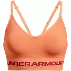 Image of Under Armour Seamless Low Impact Longline Sports Bra - Orange