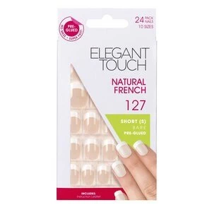 Image of Elegant Touch Fake Nails Natural French Manicure -127 Nude
