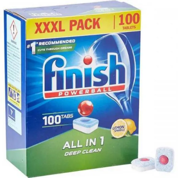 Image of Finish Finish Power Essential Dishwasher Tabs Lemon (Pack of 100) 3293852 3293852