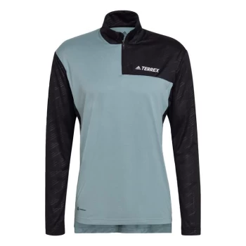 Image of adidas Terrex Multi Half-Zip Tee Mens - Magic Grey / Magic Grey / Blac