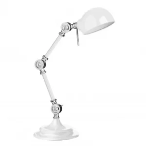 Image of Library White Adjustable Table Lamp