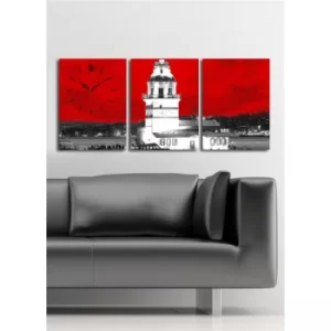 Image of 3P3040CS-5 Multicolor Decorative Canvas Wall Clock (3 Pieces)