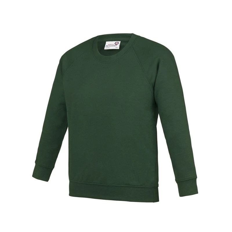 Image of AWDis Academy Raglan Sweatshirt in Green Size: XS Green Unisex XS