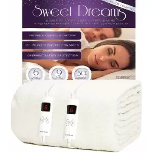 Image of Sweet Dreams Electric Blanket Super King Size - Dual Controls - Luxury Bed Fleece Heated Mattress Cover