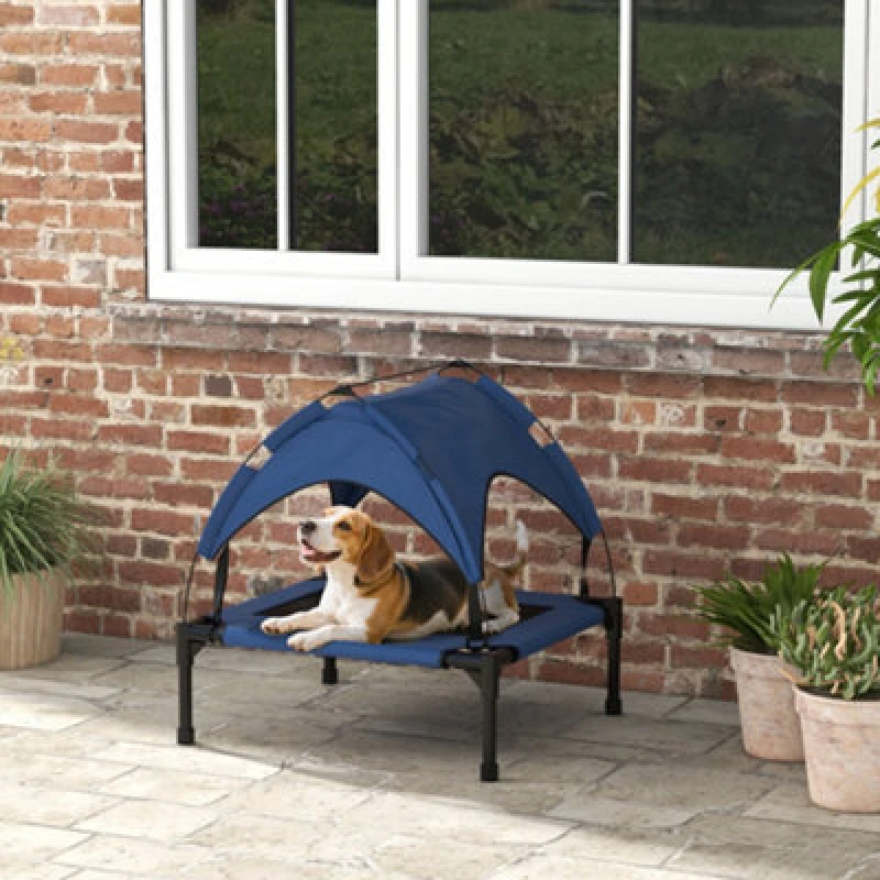 Image of PawHut Pawhut - Cooling Raised Dog Bed w/ Breathable Mesh, for s, m Dogs Blue 5056725507077