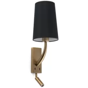 Image of Faro REM - Reading Light Wall Light Gold, E27