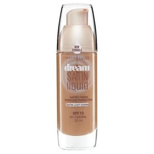 Image of Maybelline Dream Satin Liquid Foundation 60 Caramel 30ml Nude