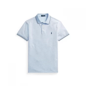 Image of Polo Ralph Lauren Mesh Tipped Polo Shirt - Jamaica Heather