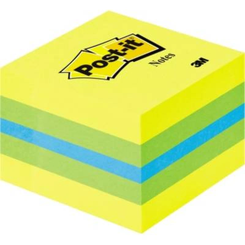 Image of Post-It Post-it Sticky note pad 2051-L 51mm x 40 mm Blue, Lemon green, Lemon 400 sheet 2051-L