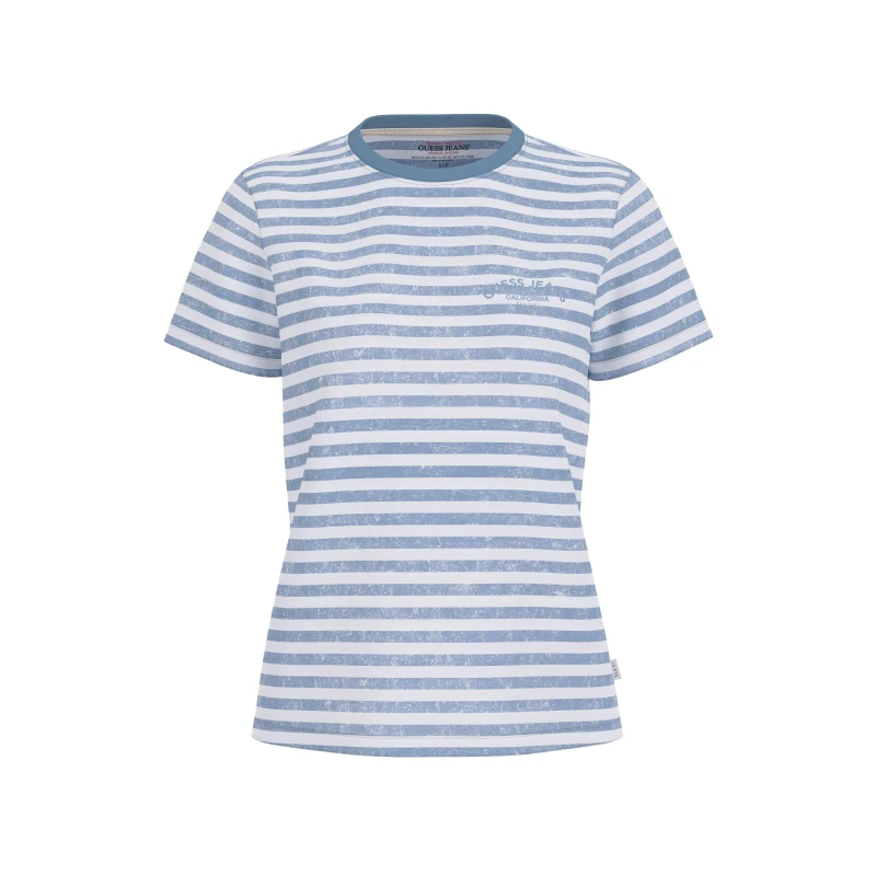 Image of Guess Guess Stripped Tee Ld62 Blue female 8 (XS)