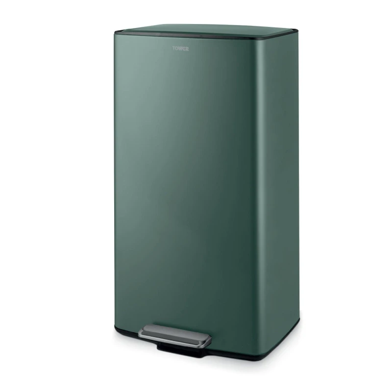 Image of Tower 40L Rectangular Pedal Bin Bins Medium Green 72358215390