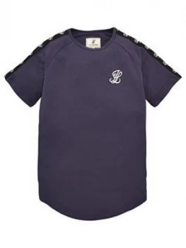 Image of Illusive London Boys Taped Short Sleeve T-Shirt - Grey