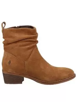 Image of Hush Puppies Iris Ruched Ankle Boot - Tan, Brown, Size 4, Women