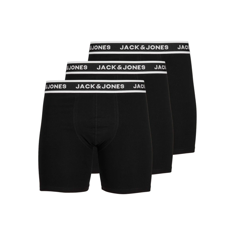 Image of Jack and Jones 3-pack Solid Boxer Briefs Plus Size Mens Black male 2X Large