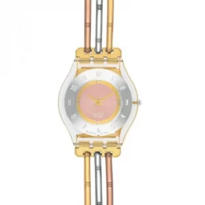 Image of Ladies Swatch Skins Tri-Gold Small Watch