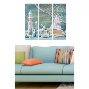 Image of MDF1109602319 Multicolor Decorative MDF Painting (3 Pieces)