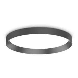 Image of Ideal Lux Lighting - Ideal Lux fly 45cm Integrated LED Semi Flush Light Black, 3000K, IP40