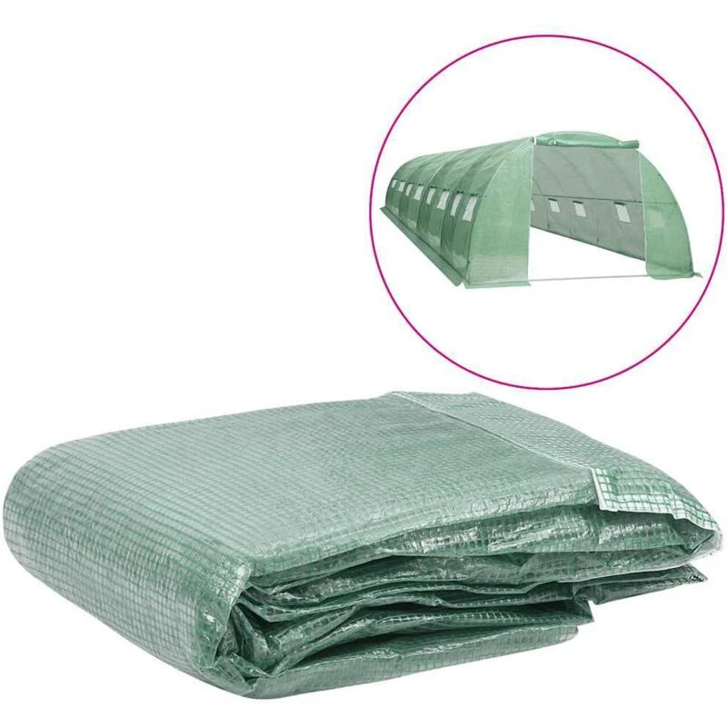 Image of VIDAXL Vidaxl - Greenhouse Replacement Cover (32 m²) 400x800x200cm Green 8720286414439