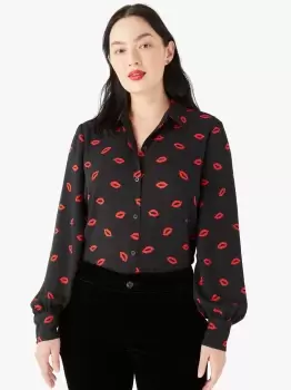 Image of Kisses Pastis Blouse - Black - 6