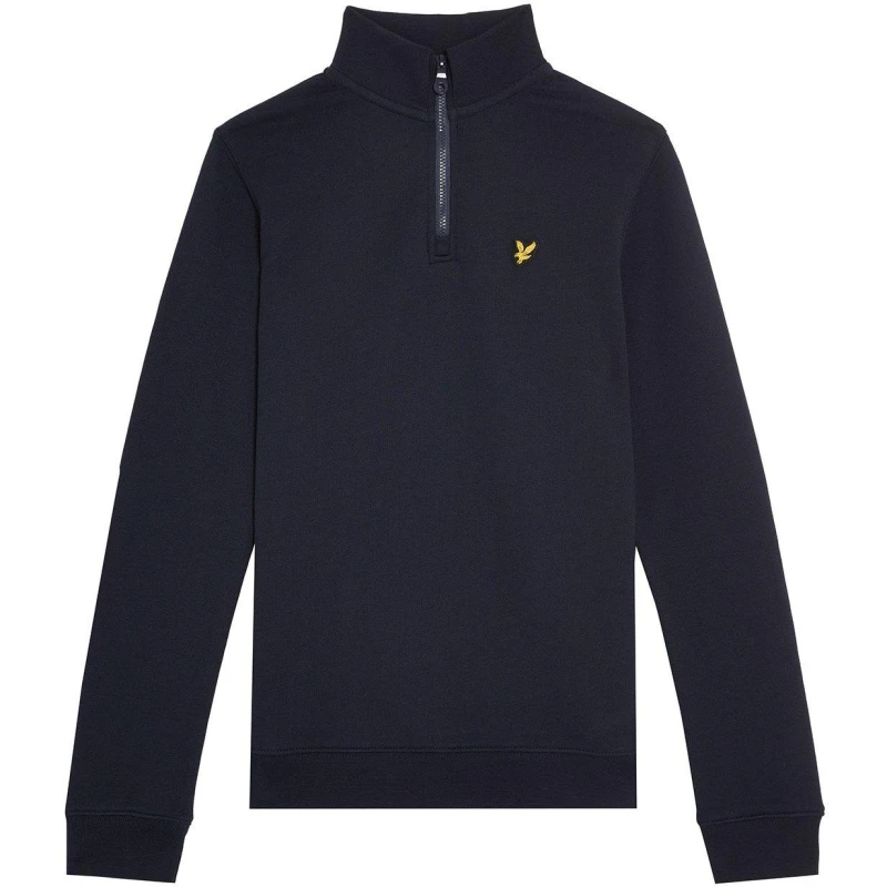 Image of Lyle and Scott quarter Zip Fleece Juniors - Blue Blue One Size